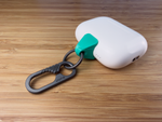 Load image into Gallery viewer, USB-C CATALINA AQUA + NATURAL TITANIUM CARABINER for AirPods
