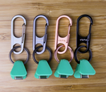 Load image into Gallery viewer, JURA ANCHOR CATALINA AQUA + ZINC ALLOY CARABINER  for AirPods Lightning+USB-C
