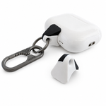 Load image into Gallery viewer, JURA ANCHOR Panda Black Carbon Fiber &amp; Arctic White + NATURAL TITANIUM CARABINER for AirPods Lightning+USB-C
